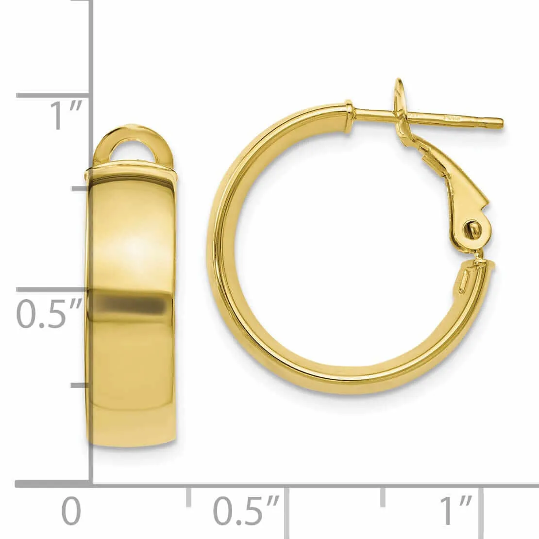 10kt Yellow Gold Polished Hoop Earrings