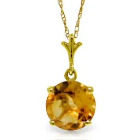 1.15 Carat 14K Solid Yellow Gold In Love Citrine Necklace