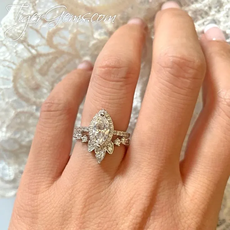 1.25 ctw Marquise Halo Ring