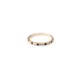 14k Blue Sapphire Luna Band | 2mm