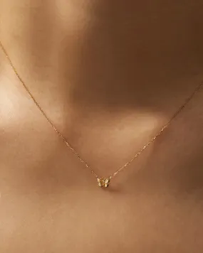 14k Butterfly Necklace