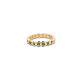 14k Emerald Eternity Band