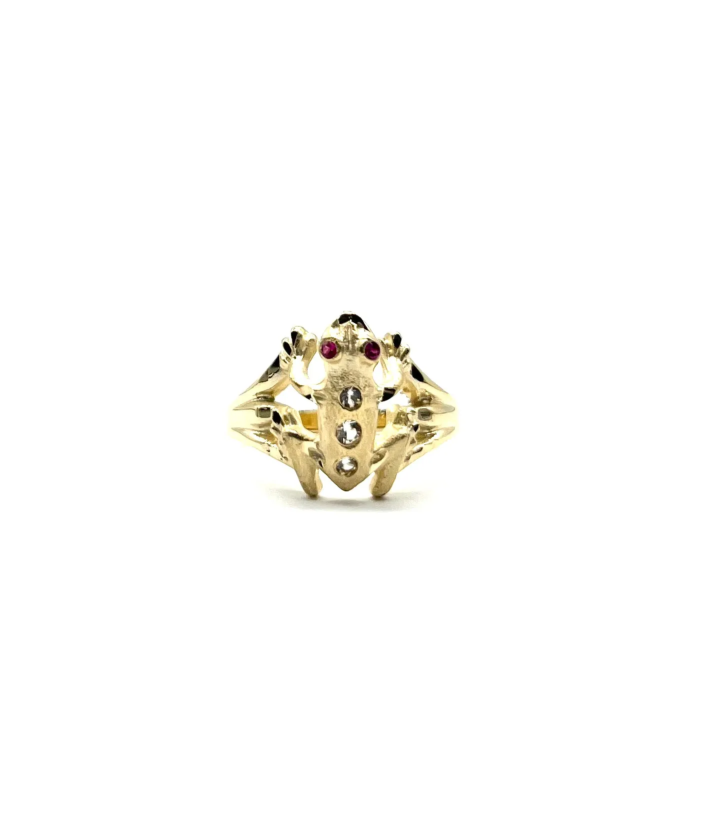 14k Gold Frog Ring