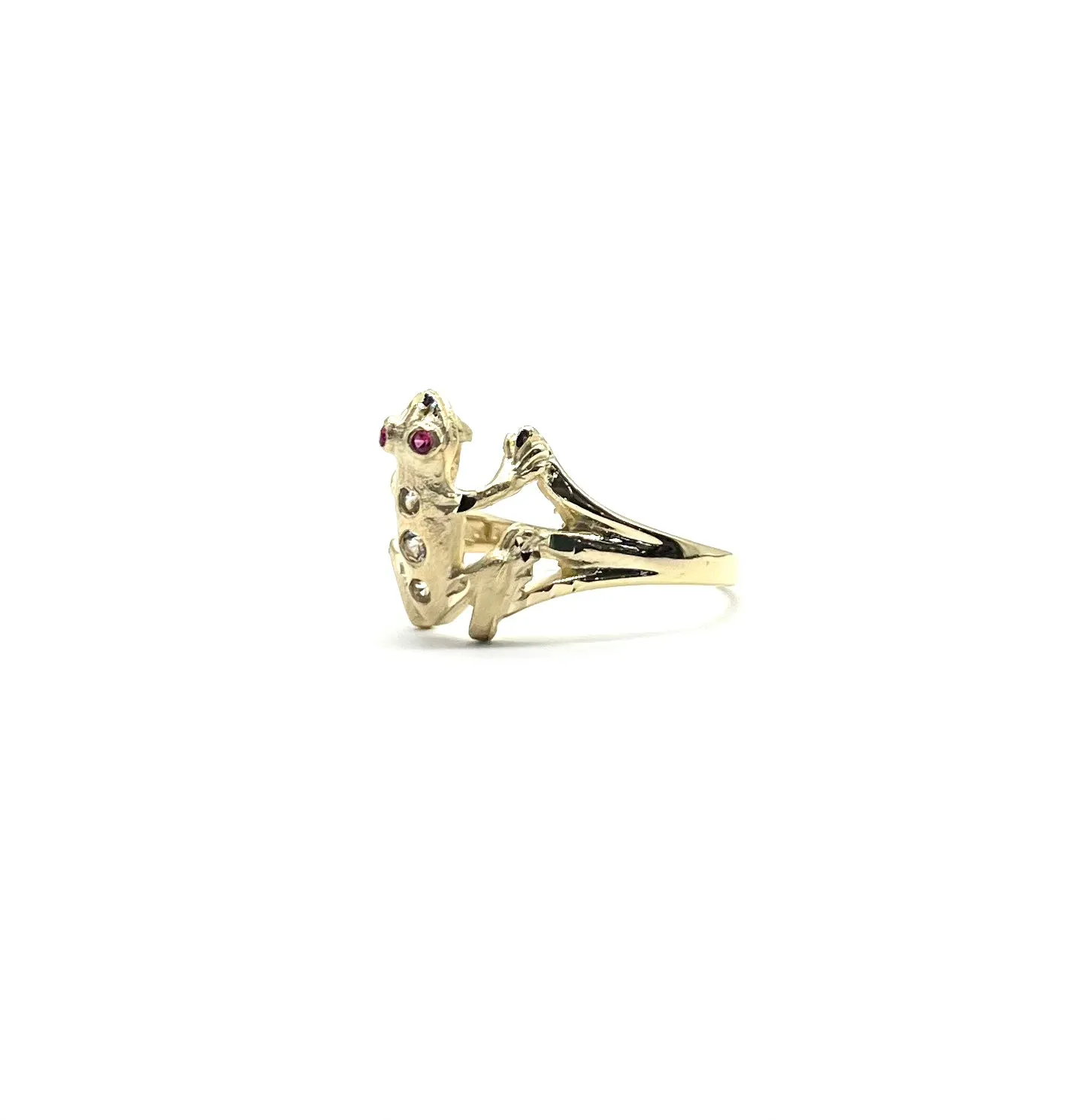 14k Gold Frog Ring