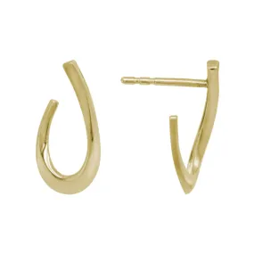 14k Open Teardrop Earrings