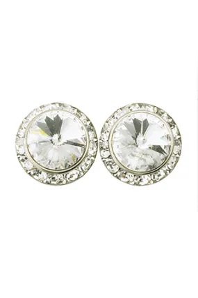 15MM PIERCED SWAROVSKY EARRINGS