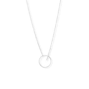 16"   2" Circle with Bar Necklace