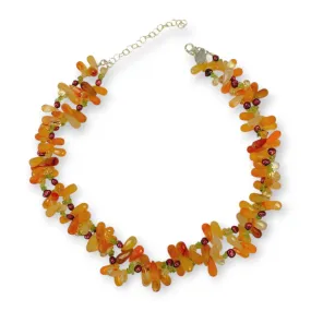 2-Strand Carnelian & Pearl Necklace