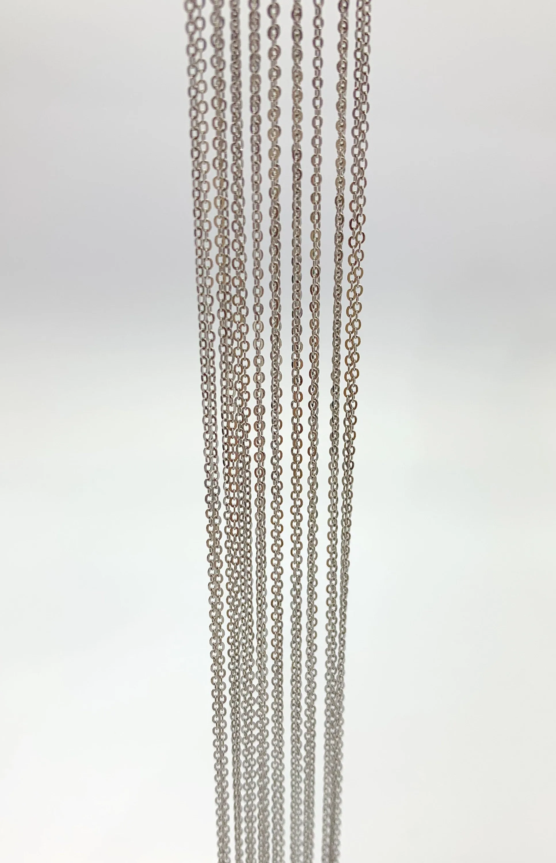 24” Sterling Silver Oxidized Flat Cable Chain Necklace 1.0mm