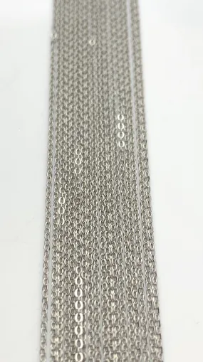 24” Sterling Silver Oxidized Flat Cable Chain Necklace 1.0mm