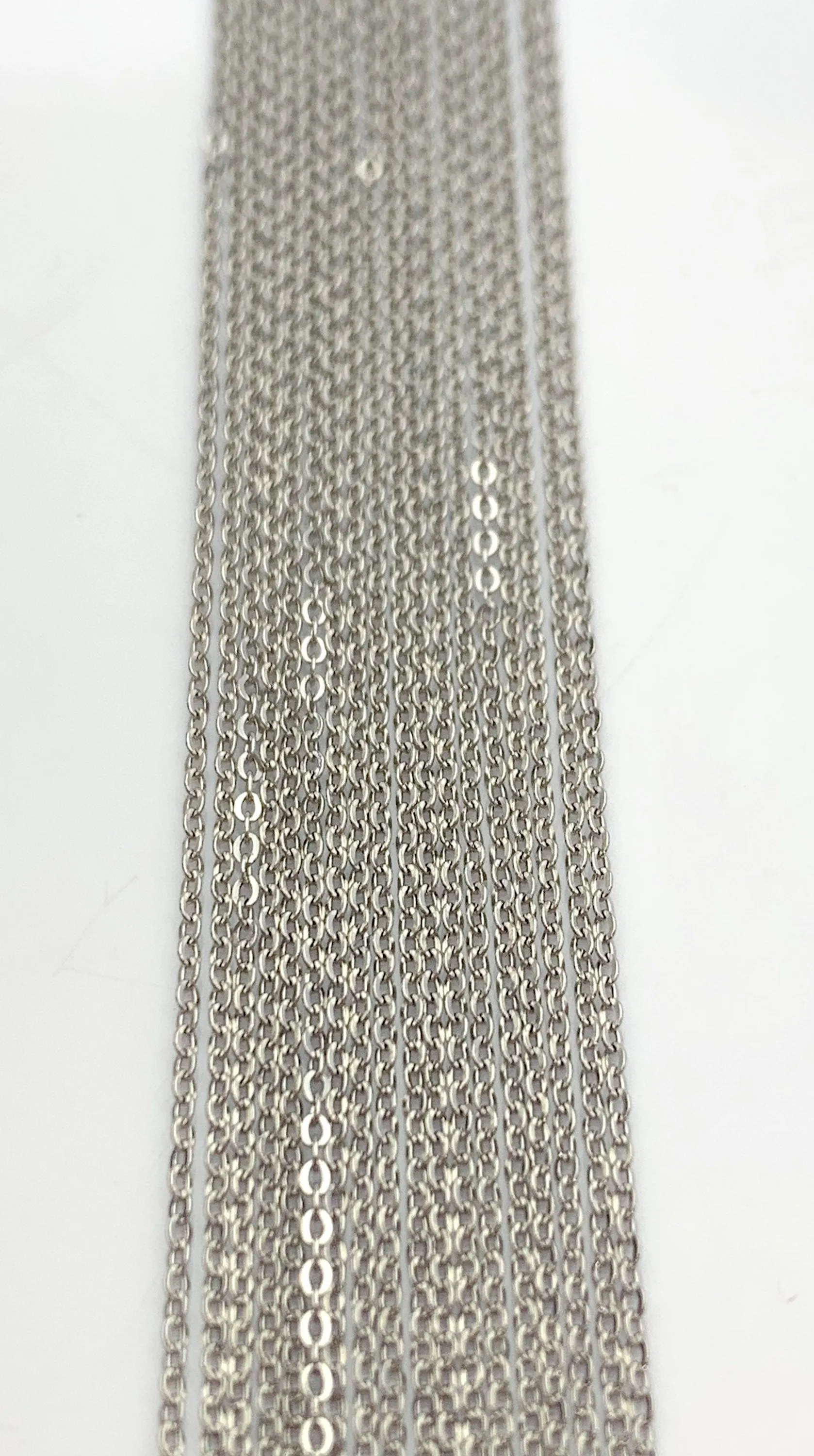 24” Sterling Silver Oxidized Flat Cable Chain Necklace 1.0mm