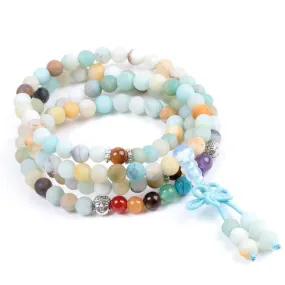 7 Chakra Amazonite 108 Mala Beads Bracelet