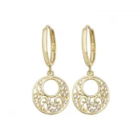 9ct Yellow Gold Drop Earrings ER1108