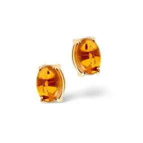 Acotis Diamonds 9K Gold Amber Earrings Z1169