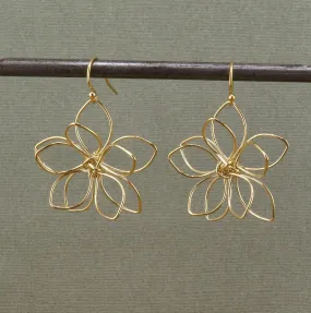 Airy Flower Earrings - Gold