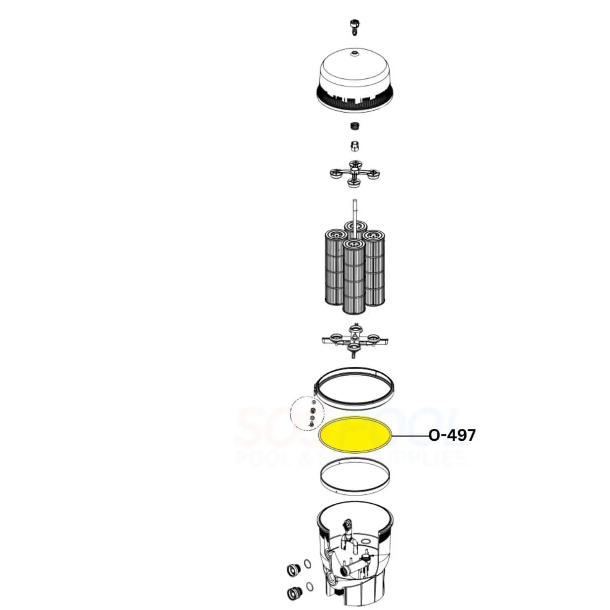 Aladdin Tank O-Ring For Pentair Quad DE FNS Plus and Clean and Clear Plus Filters | 39010200 | O-497