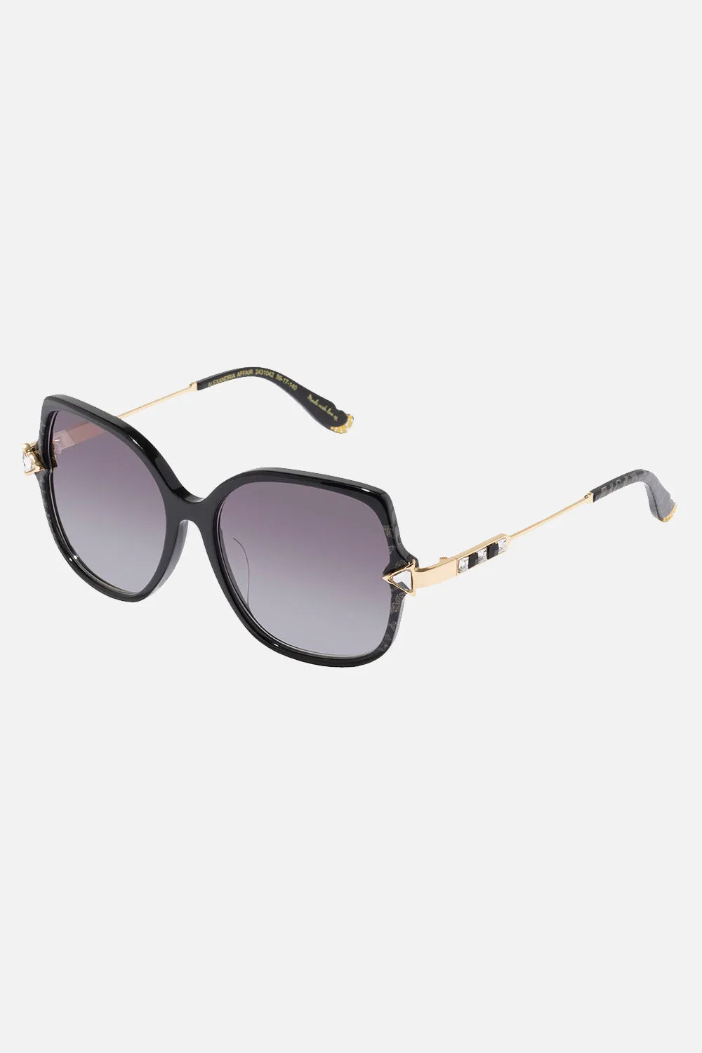 ALEXANDRIA AFFAIR SUNGLASSES SOLID BLACK