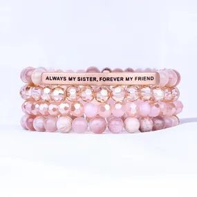 ALWAYS MY SISTER 4 BRACELET GIFT SET -SUNSTONE