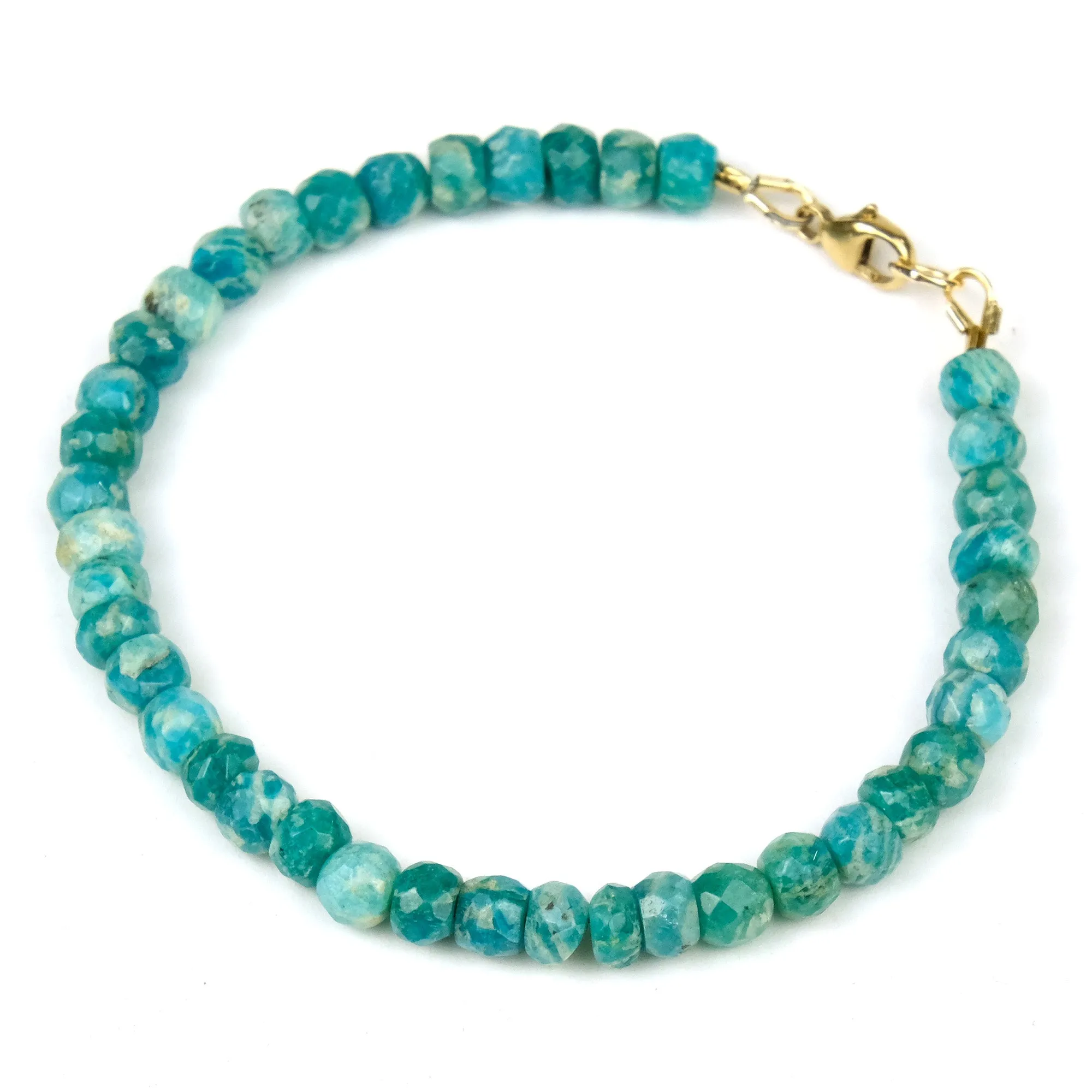 Amazonite Bracelet with Gold Filled Trigger Clasp