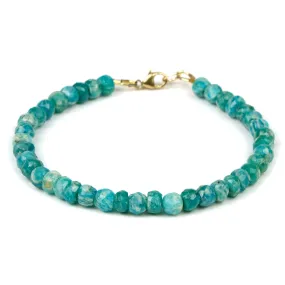 Amazonite Bracelet with Gold Filled Trigger Clasp