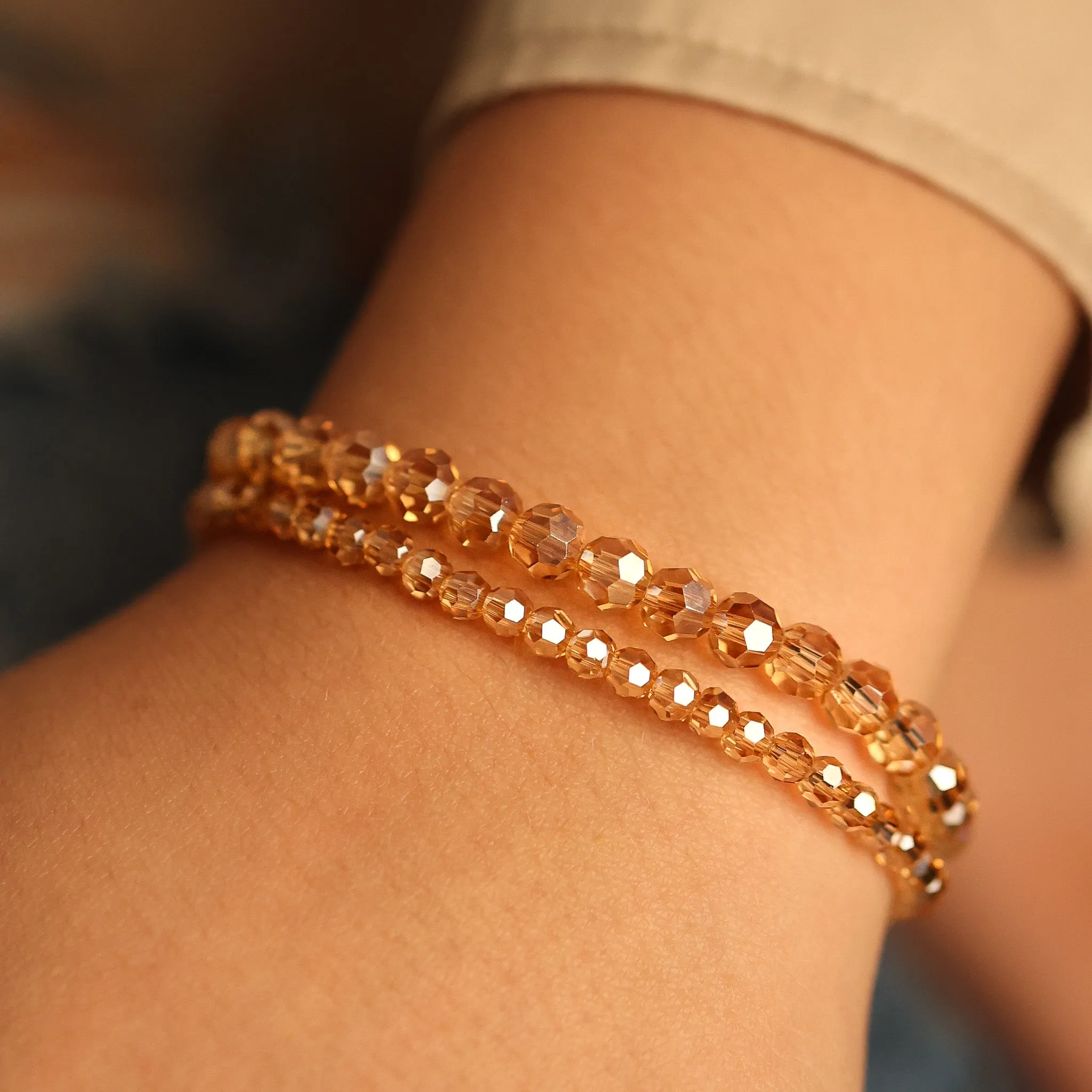 AMBER CRYSTAL- ACCENT BRACELET