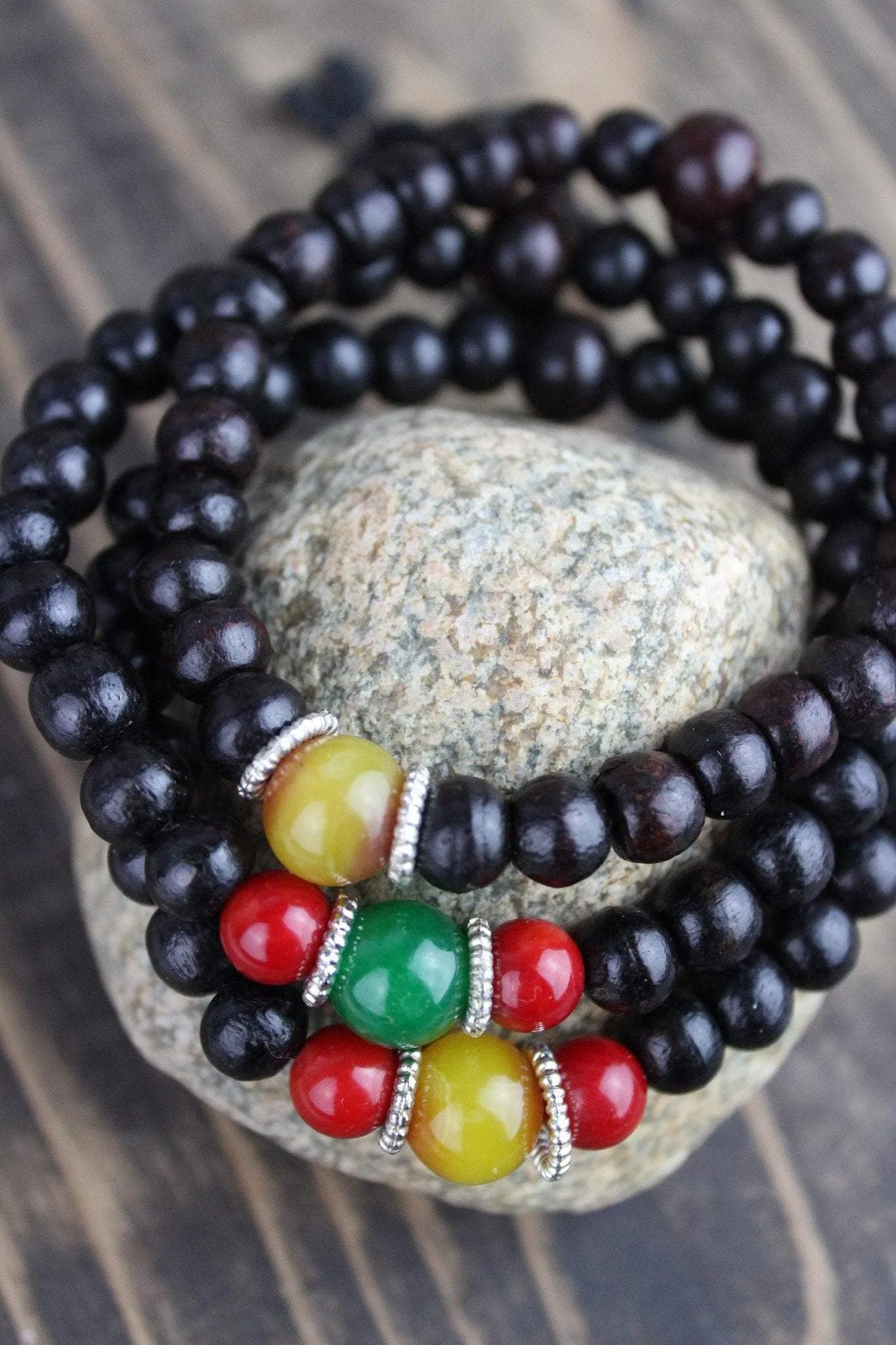 Amber Rosewood Wrist Mala