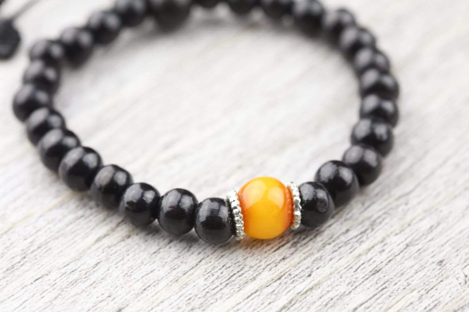 Amber Rosewood Wrist Mala