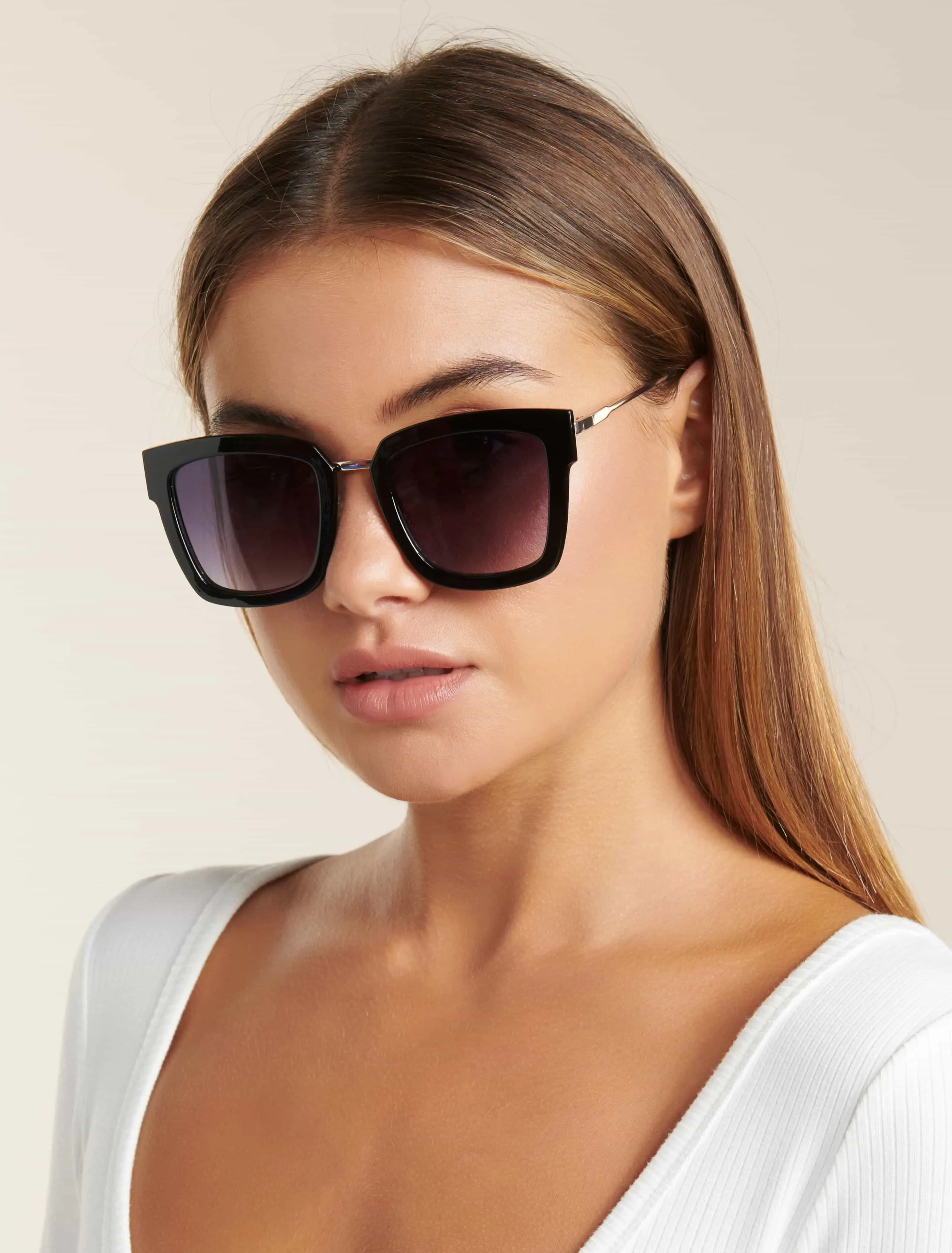 Amelia Angled Square Sunglasses