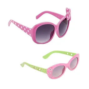 Amour UV Protected Combo for Kids 3 to 8 Years Sunglasses - Pack of 2 Black Pink