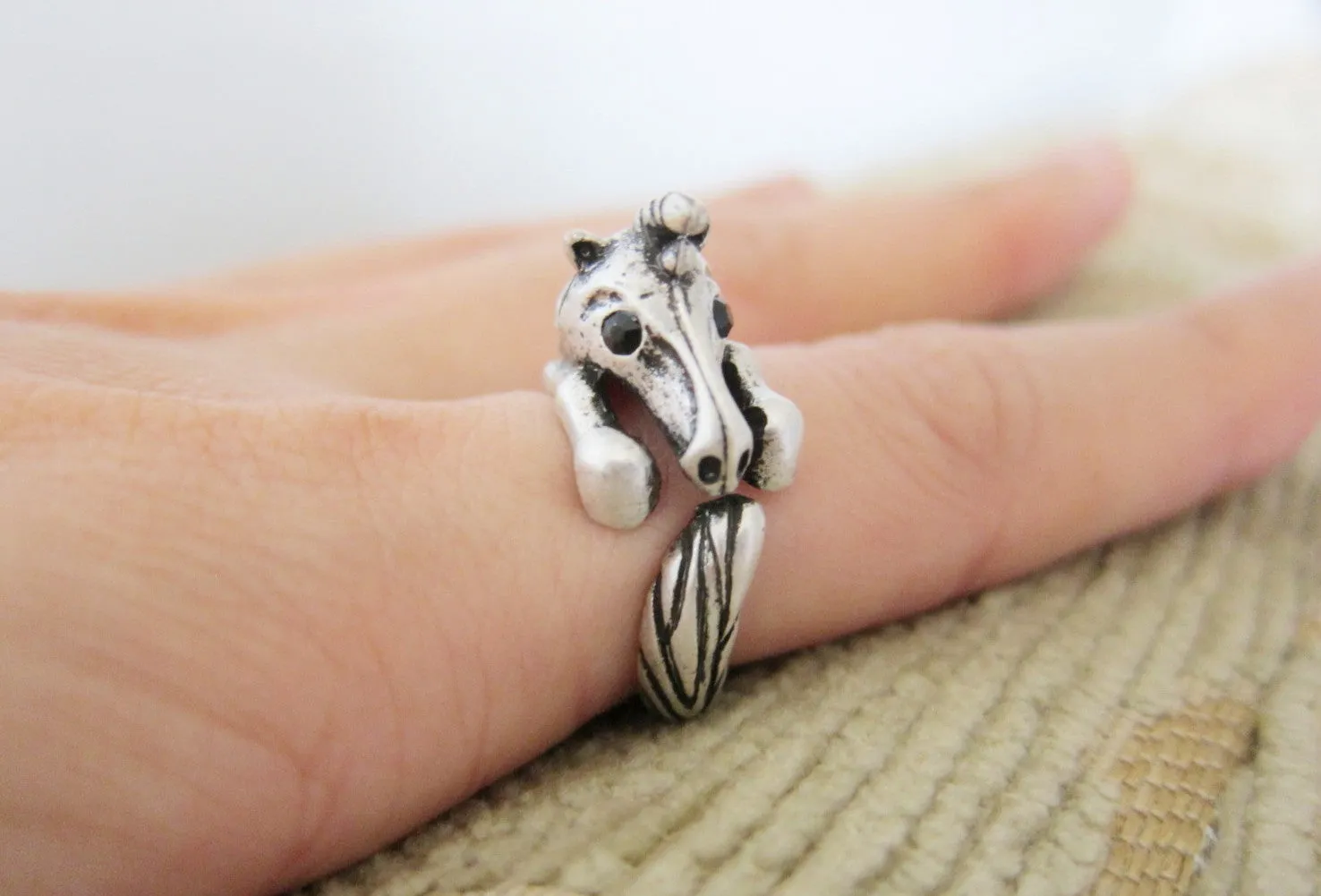 Animal Unicorn Wrap Ring; Cute Unique 3D animal ring, Adjustable Unicorn Ring