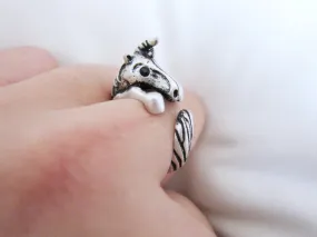 Animal Unicorn Wrap Ring; Cute Unique 3D animal ring, Adjustable Unicorn Ring