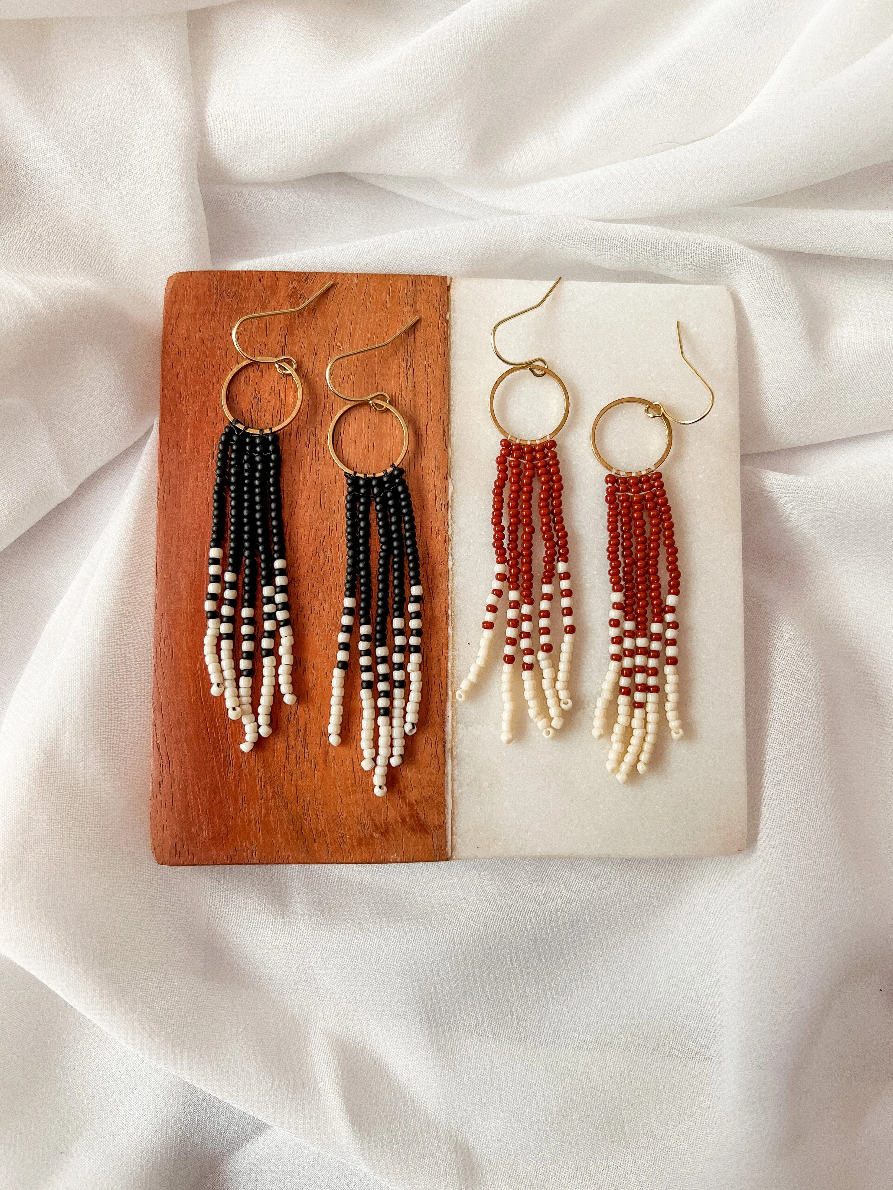 Ash | Beaded Earrings