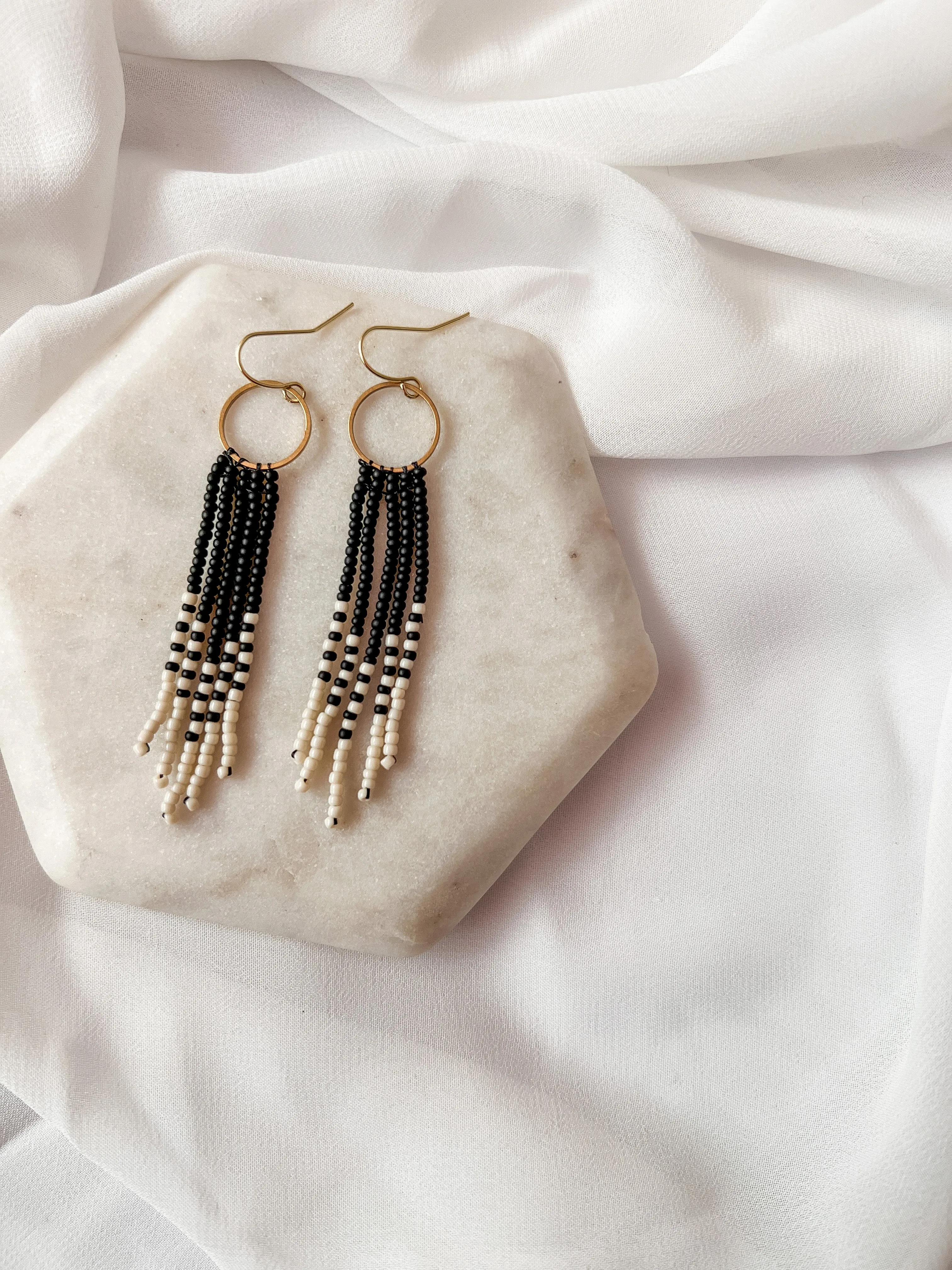 Ash | Beaded Earrings