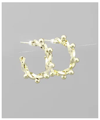 Ball Deco Twisted Hoops