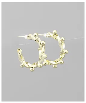 Ball Deco Twisted Hoops