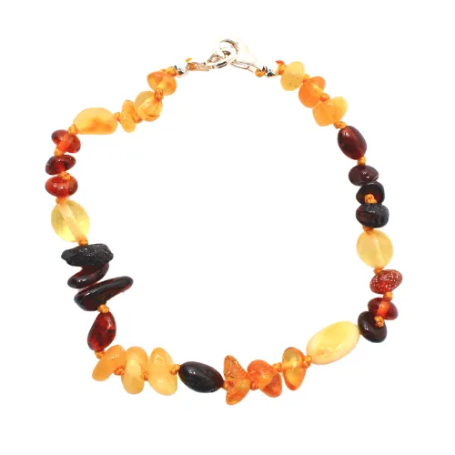 Baltic Amber Teething Anklet (Mixed)