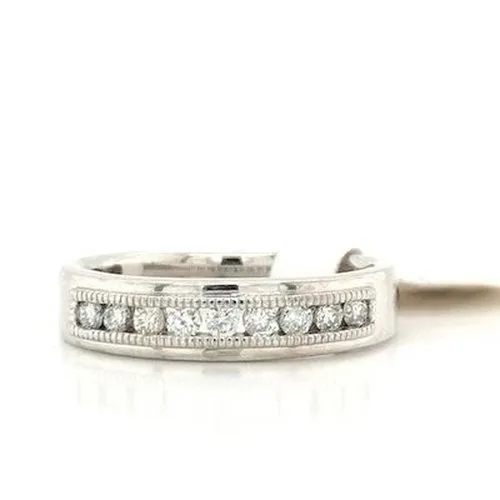 Beaded channel set wedding band .25ct