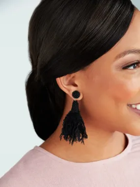 Black Feather Earrings