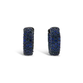 Blue Sapphire Hoop Earrings