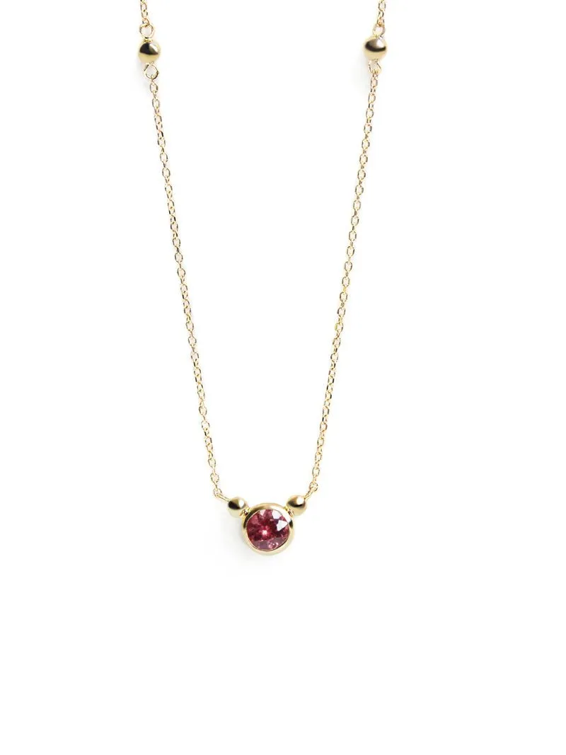 Bonheur Birthstone Necklace - Gold