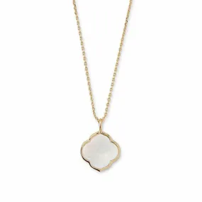 Boston Pendant Necklace in Gold & Mother of Pearl