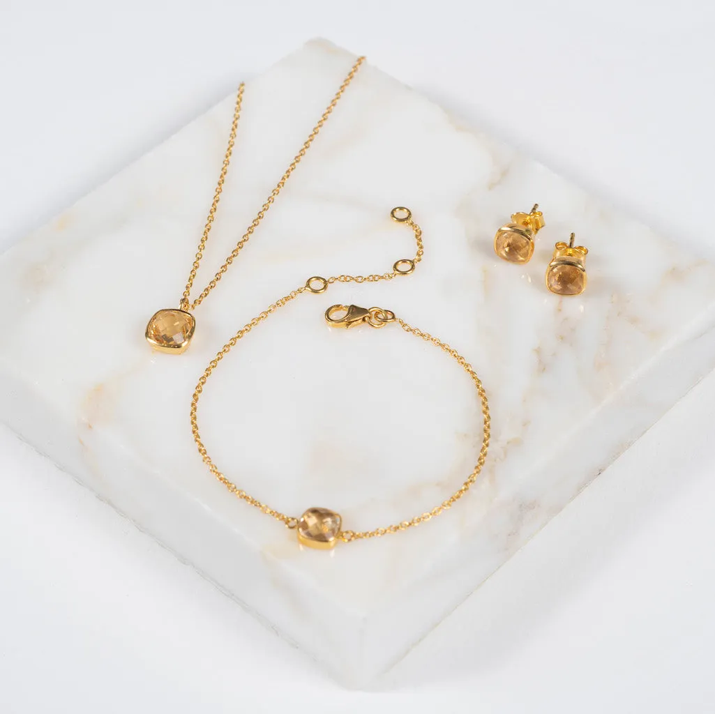 Brooklyn Citrine & Gold Vermeil Necklace