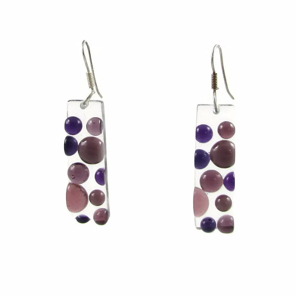 Bubbles Glass Earrings - Cherry