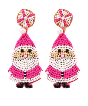 Candyland Santa Earrings