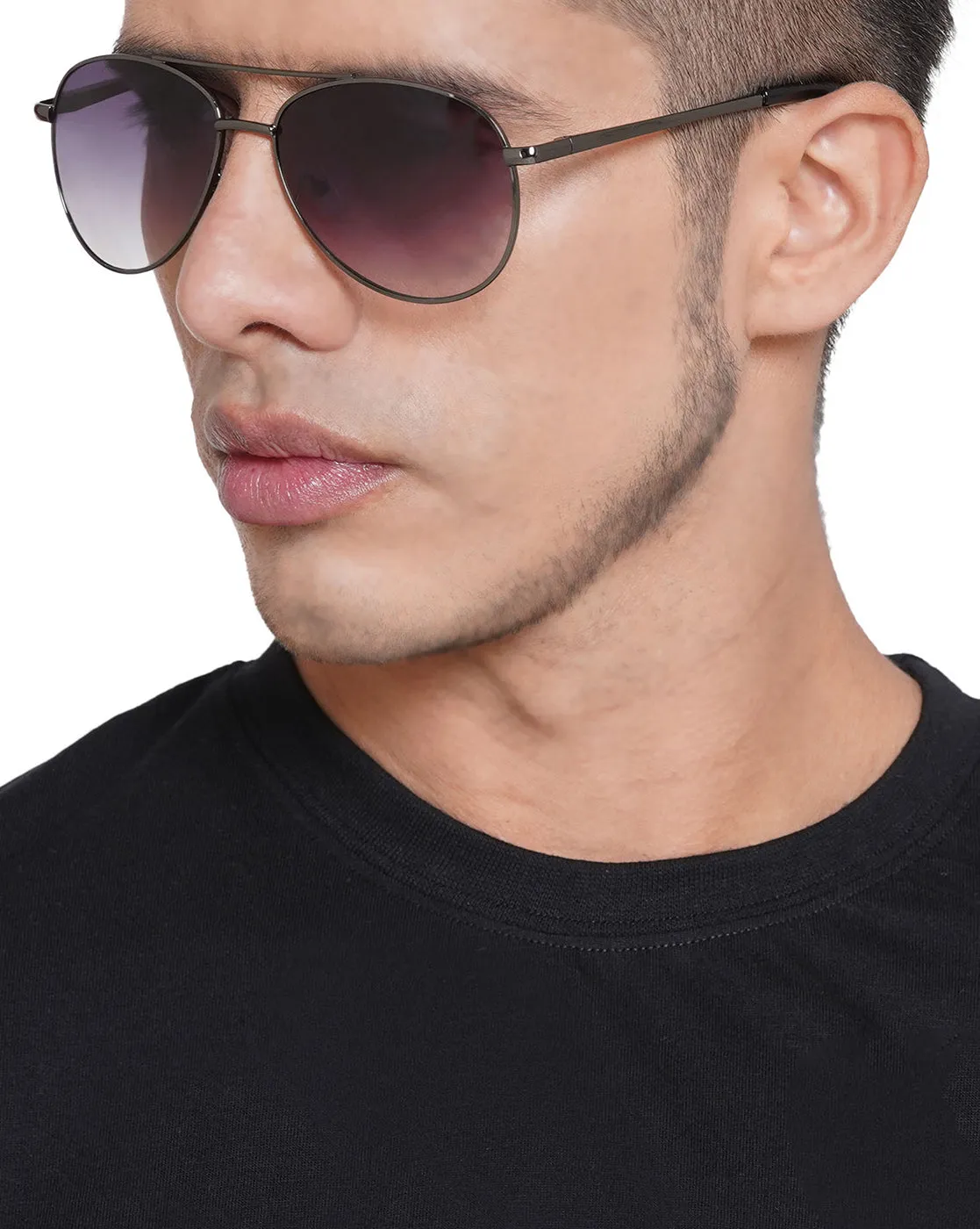 Carlton London Grey Aviator Sunglasses With Uv Protected Lens For Men