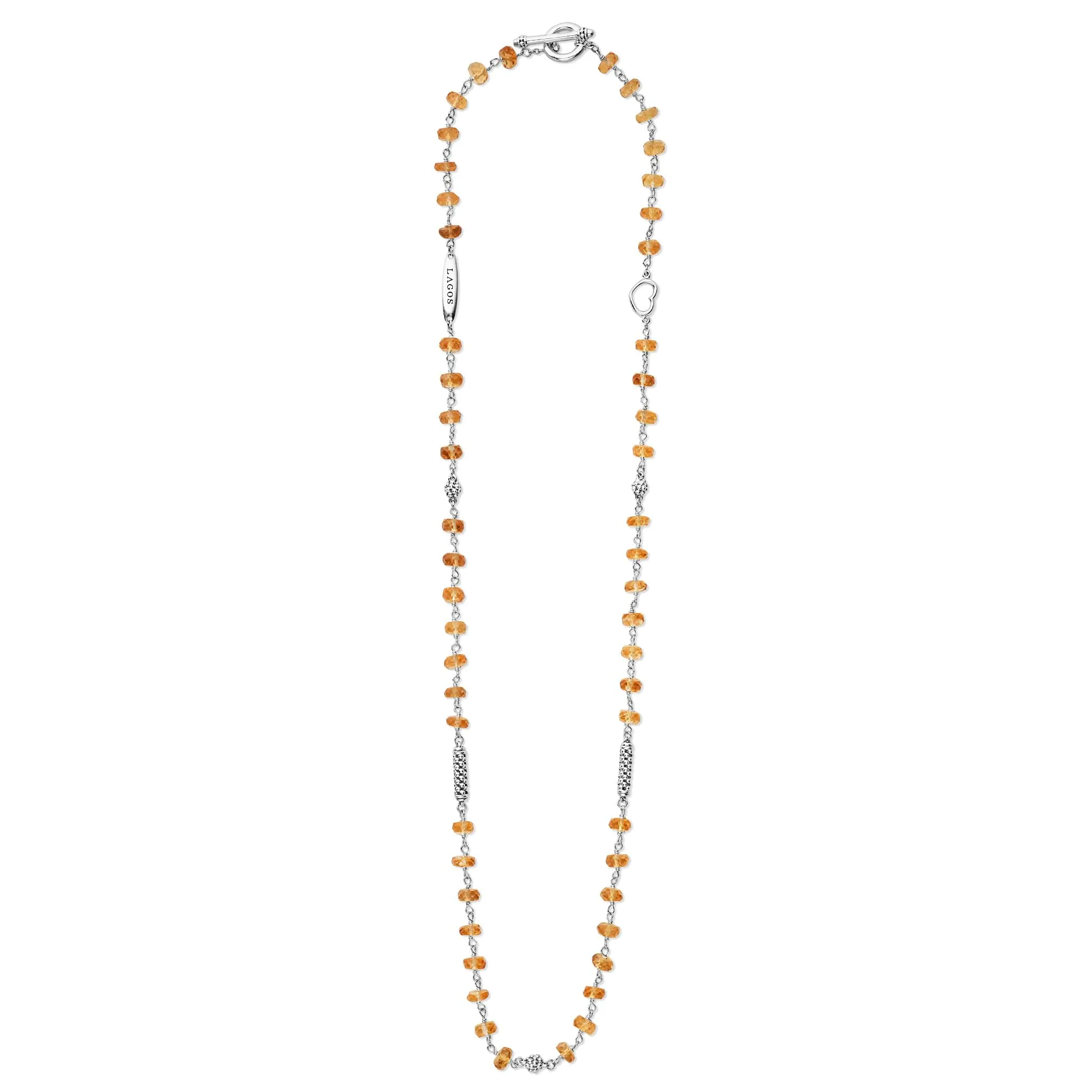 Caviar Icon Citrine Beaded Necklace