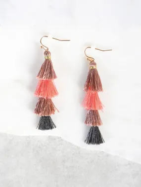 Cheap Fade Tassel Earrings GREY