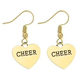 Cheer Heart Charm Earrings