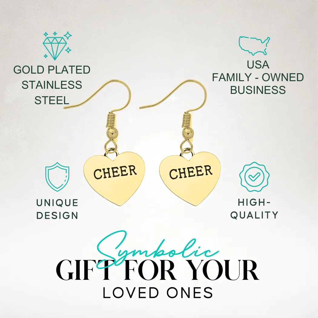 Cheer Heart Charm Earrings