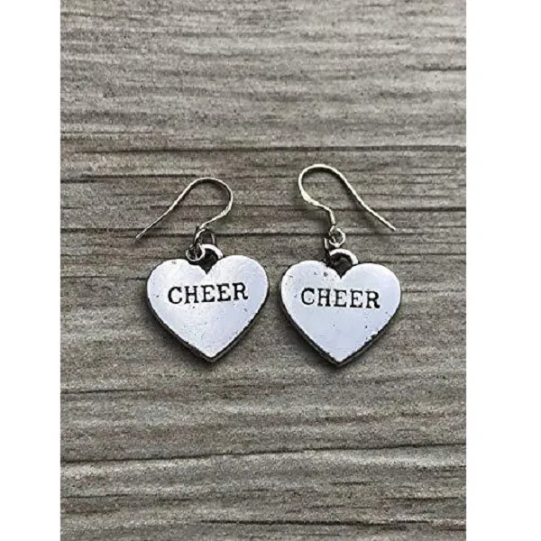 Cheer Heart Charm Earrings